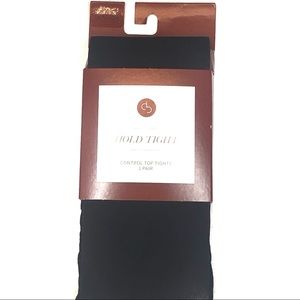 Black control top tights (b2)